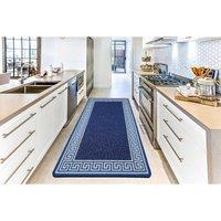 Smart Living Greekey Gel Mat 80X300Cm - Blue Cream, Blue