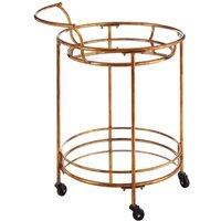 Interiors By Ph 2 Tier Serving Trolley, Gold
