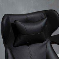Vinsetto Gaming Chair Home Office Chair W Swivel Pedestal Base Lumbar Support, Black