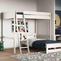 Noomi Tera Small Double White Highsleeper With L Shaped Single Bed, White