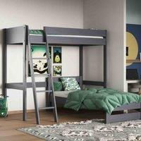 Noomi Tera Grey Highsleeper With L Shaped Single Bed, Grey