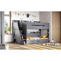 Flair Furniture Flair Slick Staircase Bunk Bed - Grey, Grey