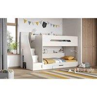 Flair Furniture Flair Slick Staircase Bunk Bed - White, White