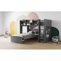 Flair Furniture Flair Wizard L Shaped Bunk With Single Bed Grey, Grey