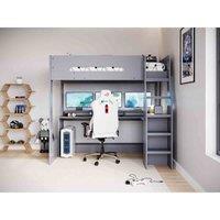 Flair Furniture Flair Skyhigh Gaming High Sleeper Anthracite, Black