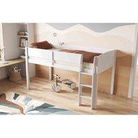 Flair Furniture Flair Loop Midsleeper Bed - White, White