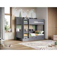 Flair Furniture Flair Eddie Storage Bunk Grey, Grey