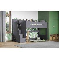 Flair Furniture Flair Stepaside High Sleeper Frame Only Grey, Grey