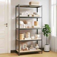 vidaXL 5-layer Heavy-duty Shelf Grey Steel&engineered Wood, Grey
