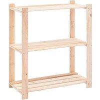 vidaXL 3-tier Storage Rack 80X38X90cm Solid Pinewood 150 Kg, Brown
