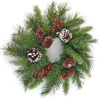 National Tree Frosted Berry 18" Wreath, Green