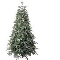 National Tree 7.5' Snowy Cheshire Hinged Christmas Tree, Green