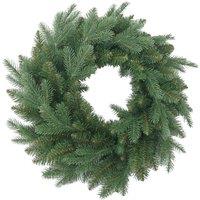 National Tree Mulberry Unfrosted 18" Wreath With Warm White Led Battery Lights, Green
