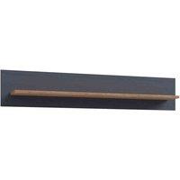 Furniture To Go Bohol Wall Shelf In Riviera Oak Navy, Blue