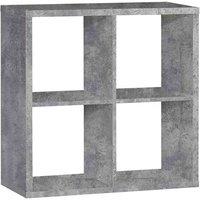 Mauro 2X2 Storage Unit In Concrete Grey, Grey