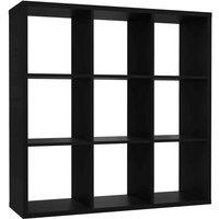 Mauro 3X3 Storage Unit In Matt Black, Black