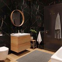 Vilo Spc Wall Panel Dark Stone - 4 Pack, Grey
