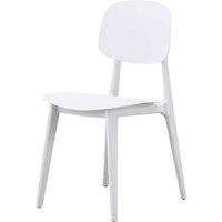 Fusion Living White Plastic Oslo Dining Chair, White