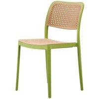 Fusion Living Green Plastic Caf Dining Chair