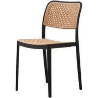 Fusion Living Black Plastic Caf Dining Chair