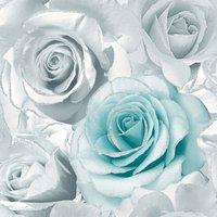 Muriva Ltd Muriva Madison Glitter Aqua Wallpaper 10m x 53cm, Blue