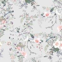 Muriva Ltd Lipsy Ophelia Grey Wallpaper 10m x 53cm, Grey