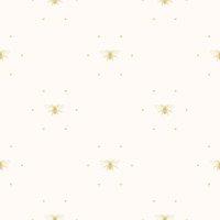Bees Silhouette Cream & Ochre Wallpaper 10m x 53cm, Cream