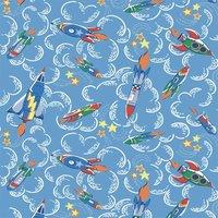 Cath Kidston Rockets Wallpaper 10m x 53cm, Multi