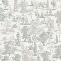 Muriva Oakley Taupe Wallpaper 10m x 53cm, Cream