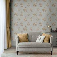 Darcy James Oleana Floral Cream Wallpaper 10m x 53cm, Cream