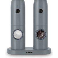 Tower Rechargeable Salt & Pepper, Grey