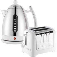Dualit Lite 1.5L Kettle With 2 Slice Toaster White, White