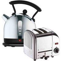 Dualit Lite 2L Cordless Dome Kettle With Classic 2 Slice, Silver