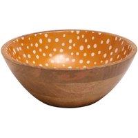 Dexam Sintra Mango Wood Spotted Salad Bowl - Ochre