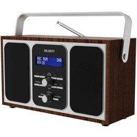 Majority Girton Portable Dab Dab And Fm Radio & Alarm Clock - Walnut, Brown