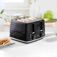 Daewoo Argyle 4 Slice Toaster Black, Black