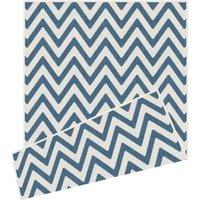 William Armes Duo Weave Indoor/Outdoor Rug 160x230cm Chevron Ocean, Blue