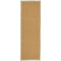 William Armes Coir Herringbone Runner with border 180x60cm Natural, Brown