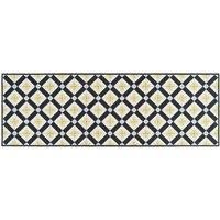 Washamat Washable Indoor Runner 150x50cm Ochre Tile, Yellow