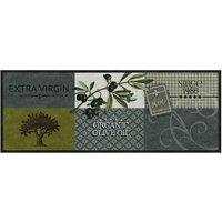Washamat Washable Indoor Runner 150x50cm Olives, Green