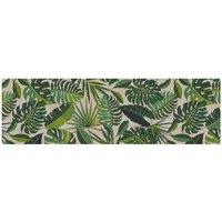 Washamat Washable Indoor Runner 150x50cm Leaves, Green