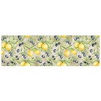 Washamat Washable Indoor Runner 150x50cm Lemons, Yellow