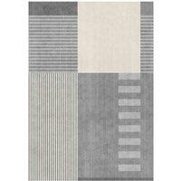 William Armes Tokyo Rug 160x230cm Geo Blocks Grey, Grey