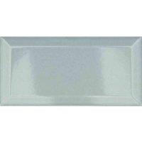 Johnson Tiles Bevel Brick Sage Gloss Tiles 200 x 100 mm Pack of 50, Green