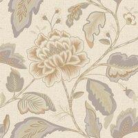 Belgravia Decor Maya Trail Textured Wallpaper 10m x 53cm Cream, Cream