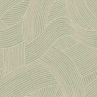 Belgravia Decor Maya Geo Textured Wallpaper 10m x 53cm Green, Green