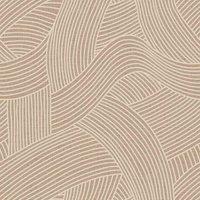Belgravia Decor Maya Geo Textured Wallpaper 10m x 53cm Beige, Cream