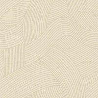 Belgravia Decor Maya Geo Textured Wallpaper 10m x 53cm Cream, Cream