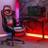 X Rocker Drogon Ergonomic Office Gaming Chair - Red, Red