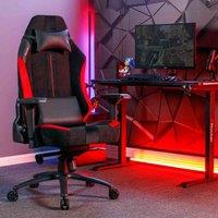X Rocker Onyx Ergonomic Pc Gaming Chair - Black & Red, Red